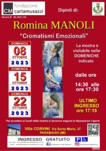 Mostra "Cromatismi emozionali", con dipinti di Romina Manoli @ Villa Corvini